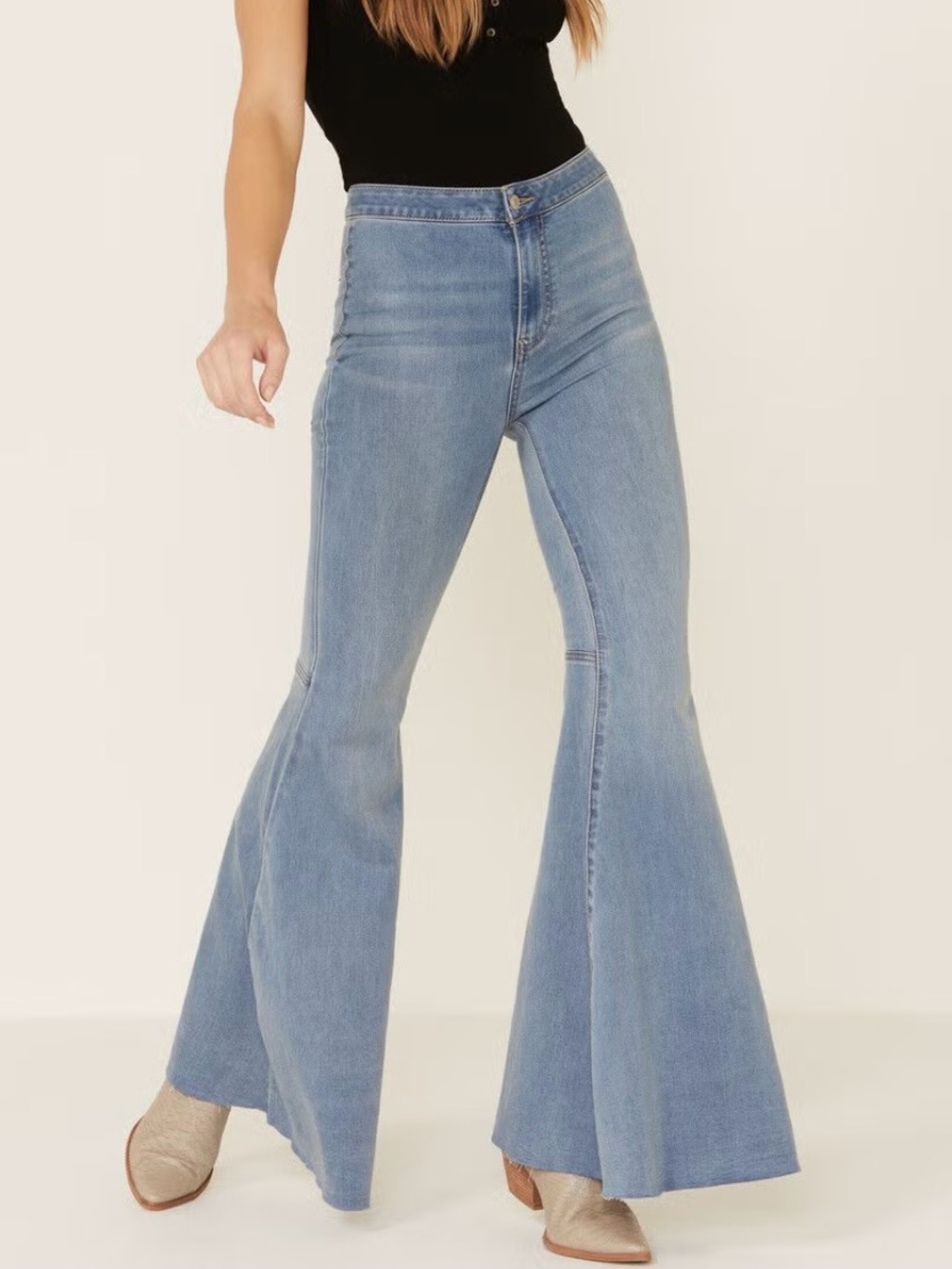 We The Free People Just Float On Flare Leg Jeans Size 25 Blue OB826353